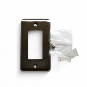 AmerTac Brushed Nickel Wall Plate Cover - 1-Gang Rocker/Decorator